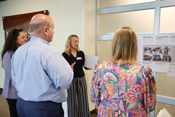 Nikki Jolly, an art teacher at Metcalfe County Middle School and a 2024 Kentucky Innovative Teacher Fellowship member, presents her work on project-based learning in her classroom during the Kentucky Innovative Learning Network Exhibition on June 7 at the Hardin County Early College and Career Center. Photo by Joe Ragusa, Kentucky Department of Education, June 7, 2024